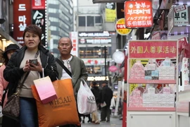 Khách du lịch tại Seoul, Hàn Quốc. (Nguồn: Yonhap/TTXVN)