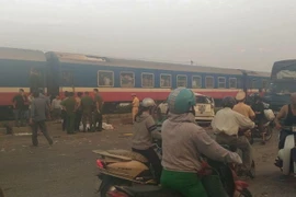 Hiện trường vụ tai nạn. (Nguồn: TTXVN)