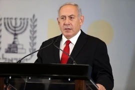 Thủ tướng Israel Benjamin Netanyahu tại cuộc họp báo ở Tel Aviv ngày 27/6. (Nguồn: THX/TTXVN)