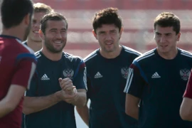 Các cầu thủ đội tuyển Nga. (Nguồn: AP)