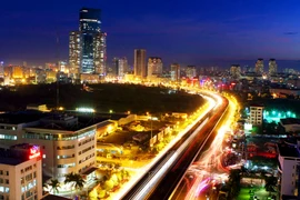 Đường vành đai 3 sử dụng vốn ODA của Nhật Bản (Hà Nội). (Ảnh: Huy Hùng/TTXVN) 