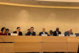 Thứ trưởng Ngoại giao Lê Hoài Trung làm Trưởng dự phiên họp. (Nguồn: TTXVN)