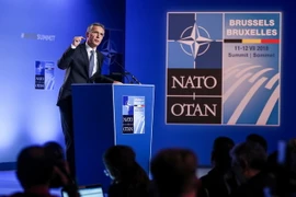 Tổng Thư ký NATO Jens Stoltenberg phát biểu tại cuộc họp báo ở Brussels, Bỉ ngày 10/7. (Nguồn: EPA-EFE/TTXVN)