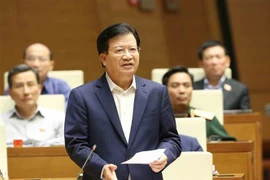 Phó Thủ tướng Chính phủ Trịnh Đình Dũng trả lời những chất vấn thuộc trách nhiệm của Chính phủ. (Ảnh: Doãn Tấn/TTXVN) 