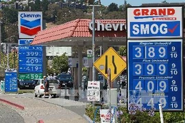 Một trạm bán xăng ở Mill Valley, California (Mỹ). (Nguồn: AFP/TTXVN)