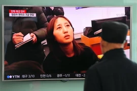 Chung Yoo-ra sau khi bị bắt giữ ngày 3/1. (Nguồn: AFP/TTXVN)