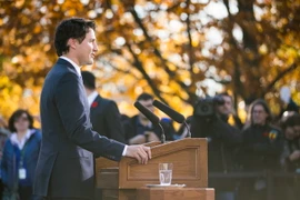 Tân Thủ tướng Canada Justin Trudeau phát biểu sau lễ tuyên thệ nhậm chức ở Ottawa ngày 4/11. (Nguồn: THX/TTXVN)