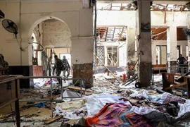 Hiện trường vụ nổ tại nhà thờ St. Anthony ở Kochchikade, Colombo, Sri Lanka, ngày 21/4/2019. (Nguồn: AFP/TTXVN) 
