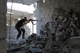 Cảnh đổ nát ở Syria. (Nguồn: AFP/TTXVN) 