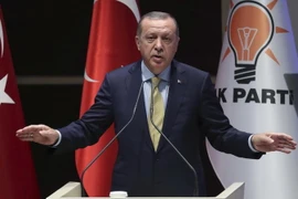 Tổng thống Thổ Nhĩ Kỳ Tayyip Erdogan tại cuộc họp ở Ankara ngày 6/9. (Nguồn: AFP/TTXVN)