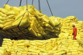 Bốc xếp hàng hóa xuất khẩu tại cảng Lianyungang, tỉnh Giang Tô, miền đông Trung Quốc ngày 13/6. (Nguồn: AFP/TTXVN)