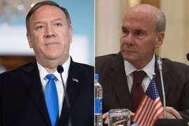 Ngoại trưởng Mỹ Mike Pompeo (trái) và ông Michael McKinley. (Nguồn: Getty Images) 