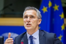 Tổng Thư ký NATO Jens Stoltenberg trong một sự kiện ở Brussels, Bỉ ngày 3/5. (Nguồn: EPA/TTXVN)