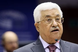 Tổng thống Palestine Mahmoud Abbas phát biểu tại Brussels, Bỉ ngày 23/6. (Nguồn: EPA/TTXVN)