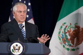 Ngoại trưởng Mỹ Rex Tillerson trong cuộc họp báo ở Washington, DC ngày 18/5. (Nguồn: EPA/TTXVN)
