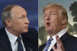 Tổng thống Nga Vladimir Putin (trái) và người đồng cấp Mỹ Donald Trump. (Nguồn: AFP/TTXVN)