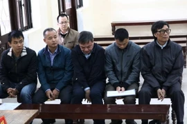 Các bị cáo tại phiên tòa. (Ảnh: Thanh Thương/TTXVN)