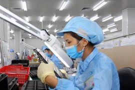 Công nhân làm việc tại Công ty Trách nhiệm hữu hạn Young Poong Electronics VINA, vốn đầu tư của Hàn Quốc. (Ảnh: Danh Lam/TTXVN) 