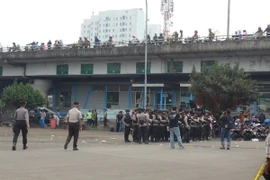 Hiện trường vụ nổ bom. (Ảnh: Đỗ Quyên/Vietnam+)