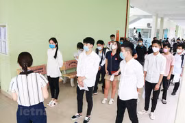 Thí sinh dự tốt nghiệp trung học phổ thông. (Ảnh: PV/Vietnam+)