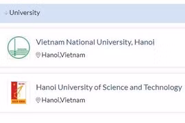Xếp hạng của QS với ngành Toán học của Đại học Quốc gia Hà Nội và Đại học Bách khoa Hà Nội.
