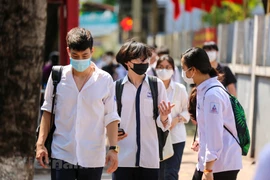 Thí sinh dự thi Tốt nghiệp Trung học phổ thông 2021. (Ảnh: Minh Sơn/Vietnam+)
