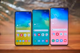 Bộ ba mẫu điện thoại mới thuộc dòng Galaxy S10 của Samsung. (Nguồn: Cnet)