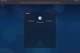 Màn hình đăng nhập Face ID mới cho iCloud.com trên iPad Pro 12,9 inch (2018). (Nguồn: macrumors.com)