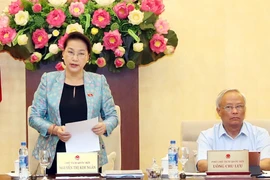 Chủ tịch Quốc hội Nguyễn Thị Kim Ngân chủ trì và phát biểu khai mạc Phiên họp thứ 35 của Ủy ban Thường vụ Quốc hội. (Ảnh: Trọng Đức/TTXVN)