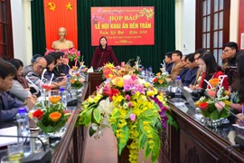 Họp báo về công tác tổ chức Lễ hội Khai ấn đền Trần, Xuân Kỷ Hợi 2019. (Ảnh: Công Luật/TTXVN)