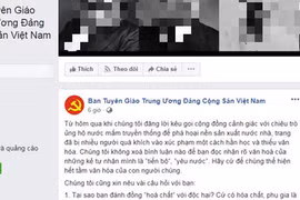 Ban Tuyên giáo Trung ương bị mạo danh trên mạng xã hội Facebook