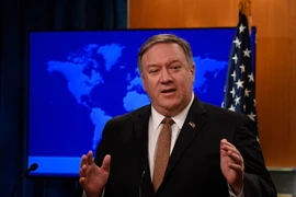 Ảnh tư liệu: Ngoại trưởng Mỹ Mike Pompeo phát biểu trong cuộc họp báo tại Washington D.C., ngày 15/3. (Nguồn: THX/TTXVN)