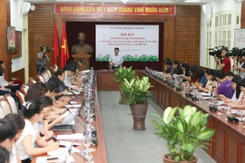 Ông Nguyễn Thái Bình, Chánh Văn phòng Bộ Văn hóa, Thể thao và Du lịch cung cấp thông tin tới các cơ quan thông tấn, báo chí. (Ảnh: Thanh Tùng/TTXVN)