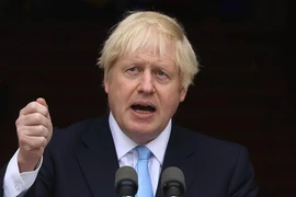 Thủ tướng Anh Boris Johnso phát biểu tại cuộc họp báo ở Dublin, Ireland ngày 9/9/2019. (Nguồn: AFP/TTXVN)