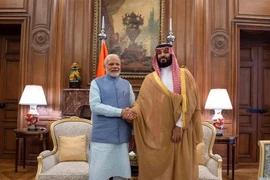 Thái tử Saudi Arabia Mohammed Bin Salman và Thủ tướng Ấn Độ Narendra Modi. (Nguồn: Reuters)