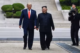 Tổng thống Mỹ Donald Trump và nhà lãnh đạo Triều Tiên Kim Jong-un. (Nguồn: AFP)