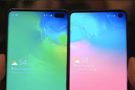 Bộ đôi Samsung Galaxy S10 Plus và Galaxy S10 với kiểu thiết kế bấm lỗ cho camera phía trước màn hình. (Nguồn: YouTube)