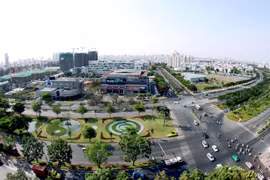 Khu đô thị Phú Mỹ Hưng, quận 7. (Ảnh: Quang Nhựt/TTXVN)