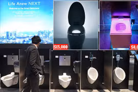 Một góc gian triển lãm bồn cầu vệ sinh thông minh ở CES 2019. (Nguồn: Dailymail)