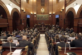Phiên họp Quốc hội Ai Cập thảo luận về đề xuất sửa đổi hiến pháp tại Cairo. (Nguồn: AFP/TTXVN)