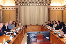 Quang cảnh buổi tiếp. (Ảnh: Xuân Khu/TTXVN)