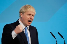 Ông Boris Johnson phát biểu tại London, Anh ngày 23/7, sau khi được bầu làm lãnh đạo mới của đảng Bảo thủ. (Nguồn: AFP/TTXVN)