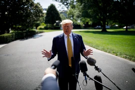 Tổng thống Mỹ Donald Trump phát biểu với báo giới tại Nhà Trắng ngày 22/6/2019. (Nguồn: THX/TTXVN)