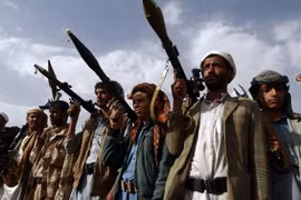 Các tay súng Houthi. (Nguồn: AFP)