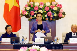 Chủ tịch Quốc hội Nguyễn Thị Kim Ngân phát biểu khai mạc Phiên họp thứ 33 của Ủy ban Thường vụ Quốc hội. (Ảnh: Trọng Đức/TTXVN)