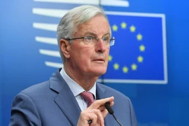 Ảnh tư liệu: Trưởng đoàn đàm phán Brexit của EU Michel Barnier phát biểu trong cuộc họp báo tại Brussels, Bỉ ngày 19/3/2019. (Nguồn: AFP/TTXVN)