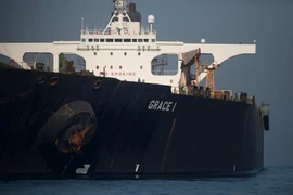 Tàu chở dầu Grace 1 của Iran trên vùng biển ngoài khơi Gibraltar ngày 15/8/2019. (Nguồn: AFP/TTXVN)