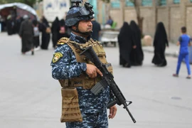 Lực lượng an ninh Iraq gác tại Baghdad. (Nguồn: AFP/TTXVN)