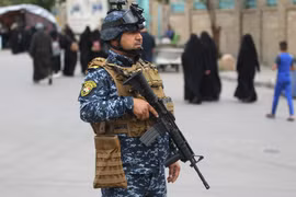 Lực lượng an ninh Iraq gác tại Baghdad. (Nguồn: AFP/TTXVN)
