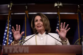 Chủ tịch Hạ viện Mỹ Nancy Pelosi. (Nguồn: AFP/TTXVN)